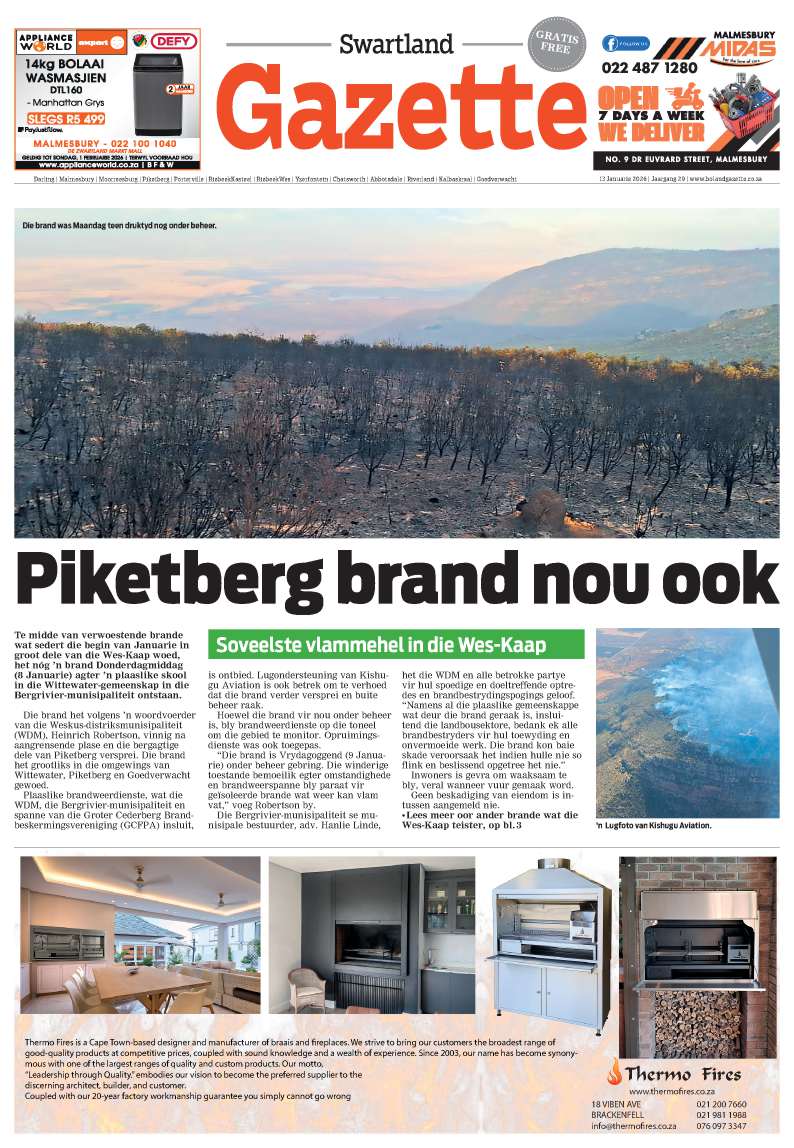 Swartland Gazette – E-edition – 13 January 2026