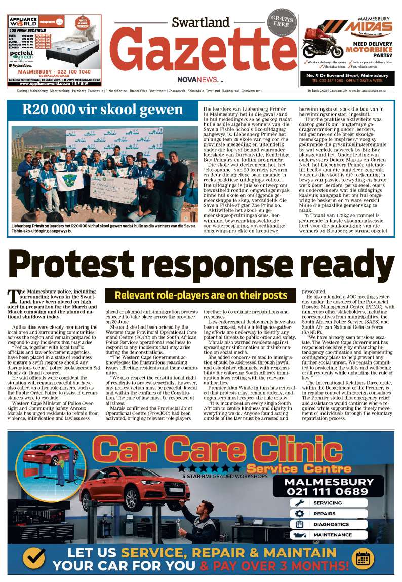 Swartland Gazette – E-editions – 30 June 2026