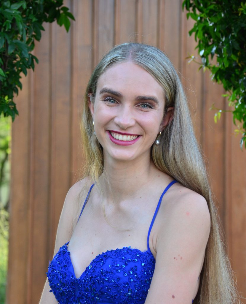 Jenni Muller, ’n oudleerling van die Hoërskool Wilgerivier in Frankfort.