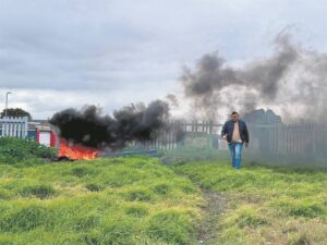 Play park goes up in flames