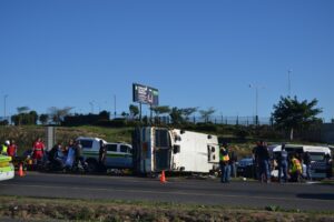 Nine policemen injured, two seriously, in Nyala rollover on N1 in Cape Town