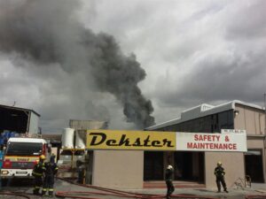 Paint factory up in smoke