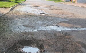 Potholes plaque local roads of Brackenfell