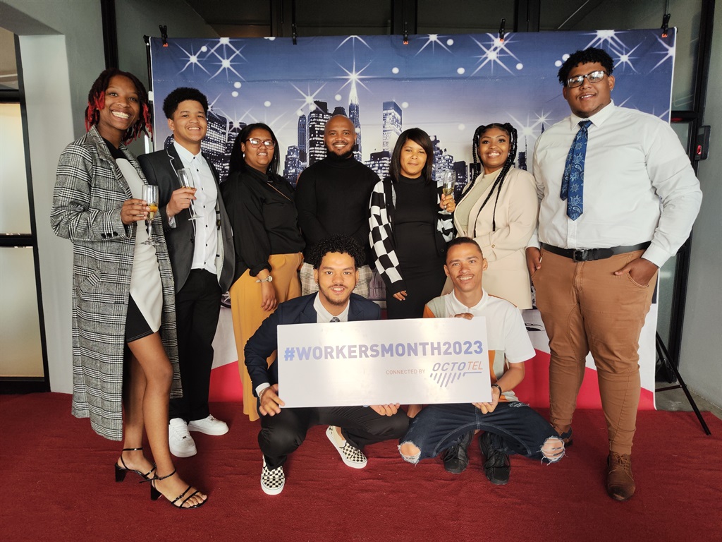 The 10 interns celebrating having completed their 