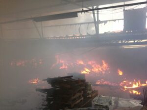 Factory burns down in Epping