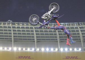 Gravity defying freestyle action