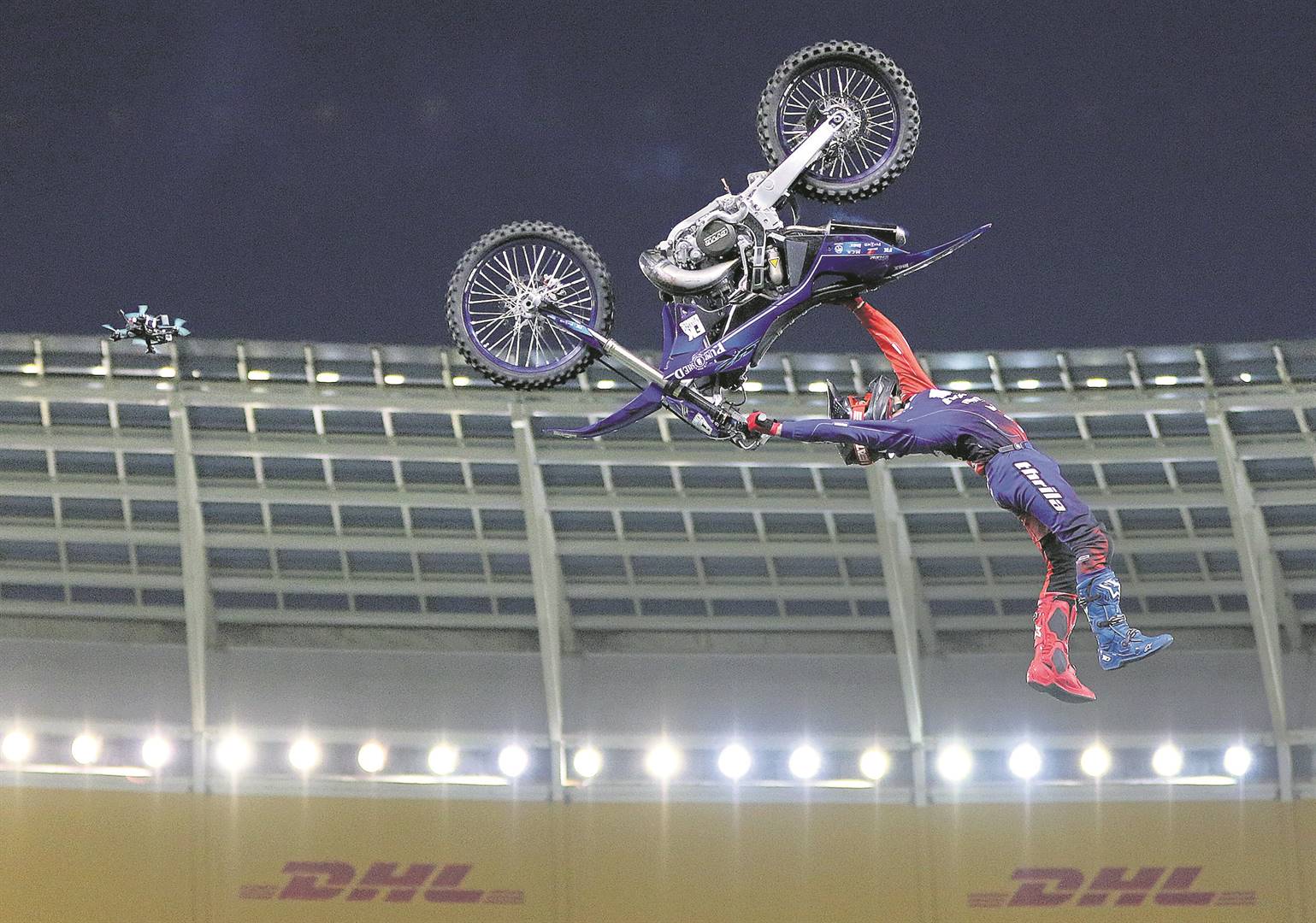 Gravity defying freestyle action