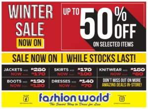 DOWNLOAD | FASHION WORLD: Winter Sale – 50% off on selected items!