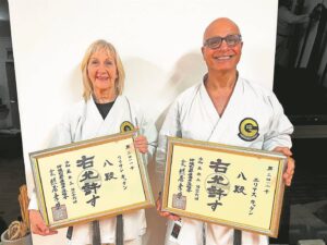 Karate couple reach 8th Dan together in world first