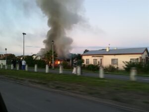 One person escapes fire unharmed