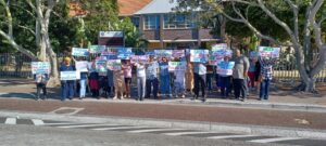 Parents protesting at JG Meiring High School in Goodwood