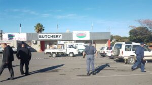 Woman killed in armed robbery of B’fell pork outlet