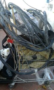 Vyf gearresteer met gesteelde treinstawe