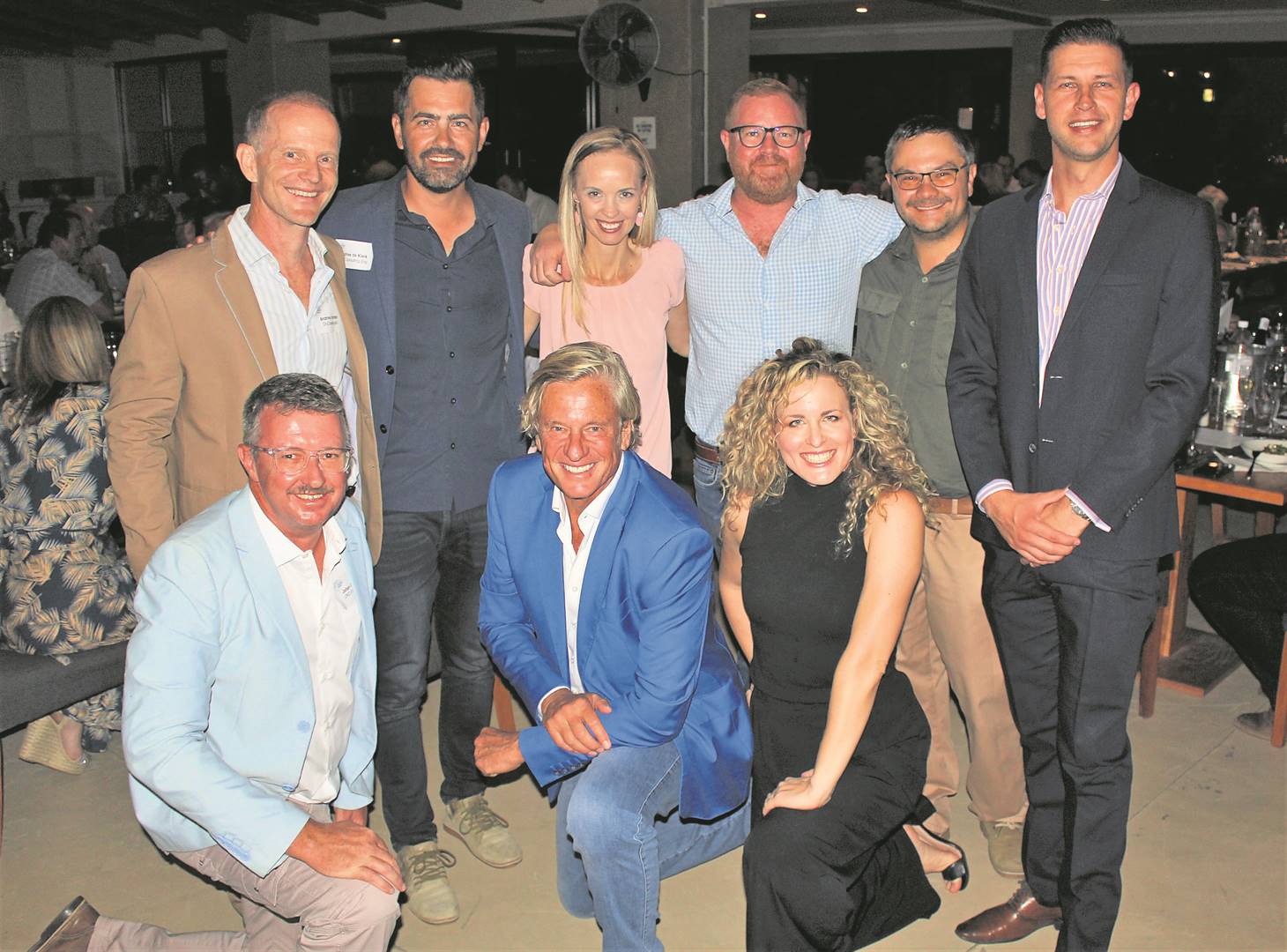 With Rob Hersov (front middle) is (back from left)