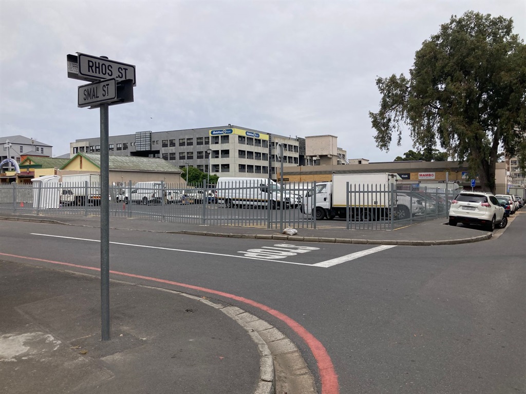 The parking area across the road from the Bellvill