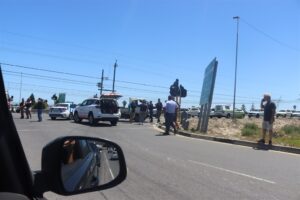 Een beseer in botsing op Giel Basson-rylaan, Bosmansdamweg