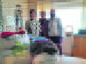 Knitting away winter blues