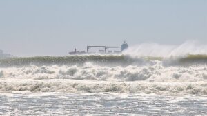 Soaring swells hit coast