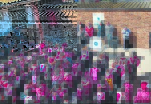 Hand up for girls at Irista Primary School in Sarepta