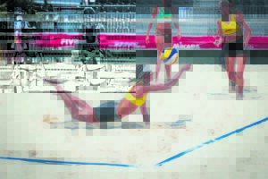 Tamlyn traded the athletics track for the court when she fell in love with volleyball