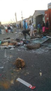 Criminals’ target spazas amid Dunoon protests