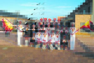 Majorettes need some help to march off to Bloem