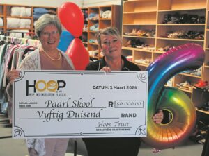 HOOP nou ses, maak groot donasie