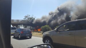 Fire on N1 highway
