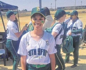Teenager Amber Africa excels in Africa’s first-ever women’s baseball series