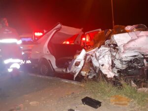 Two dead, three injured in accident