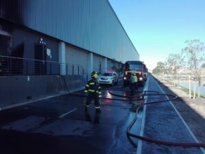 One dies, another suffers burn wounds in warehouse fire