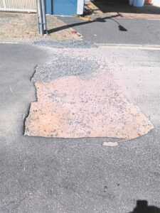 Pipe burst repair in Goodwood leaves hazardous hole for five months