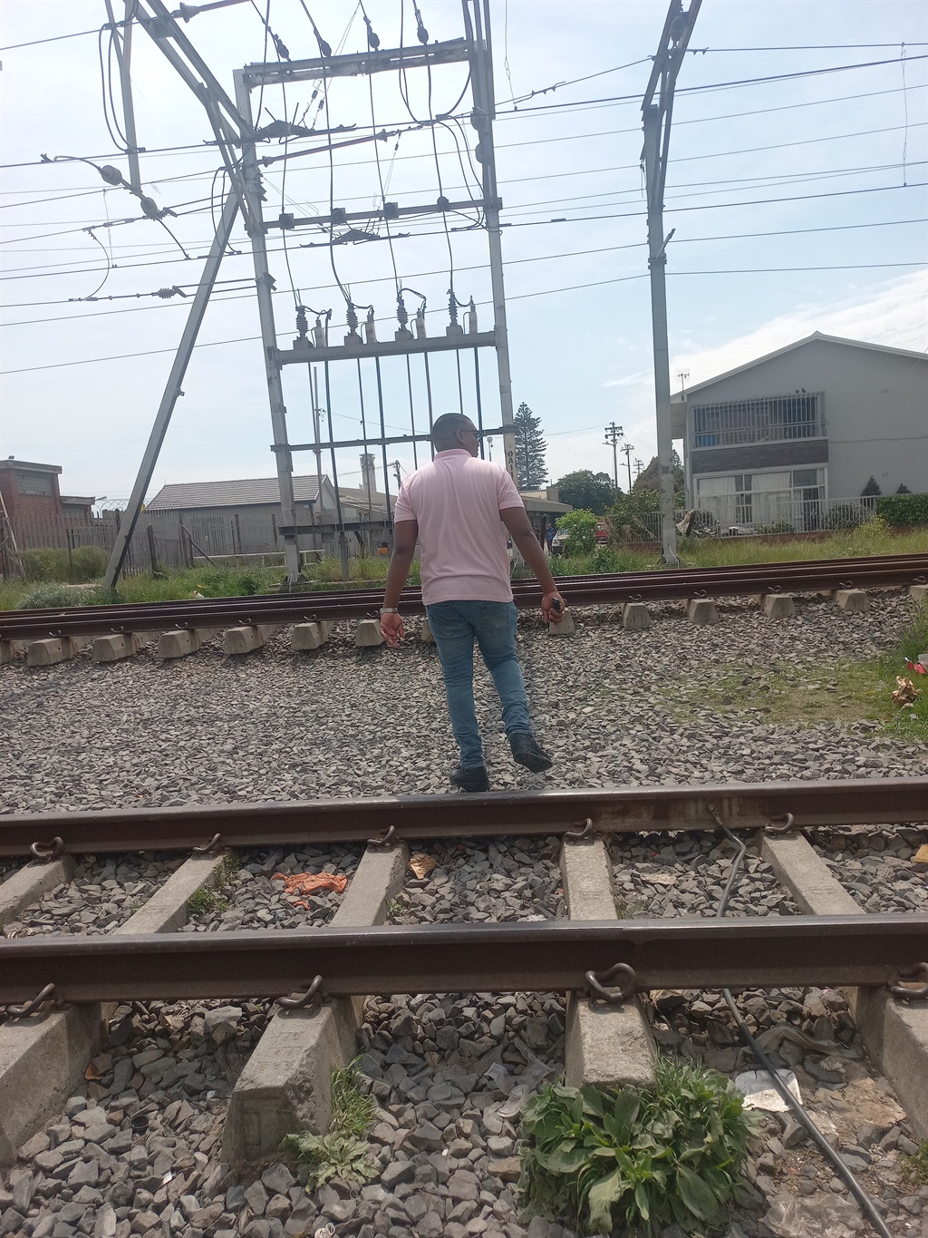 Residents must walk over the railway line, despite