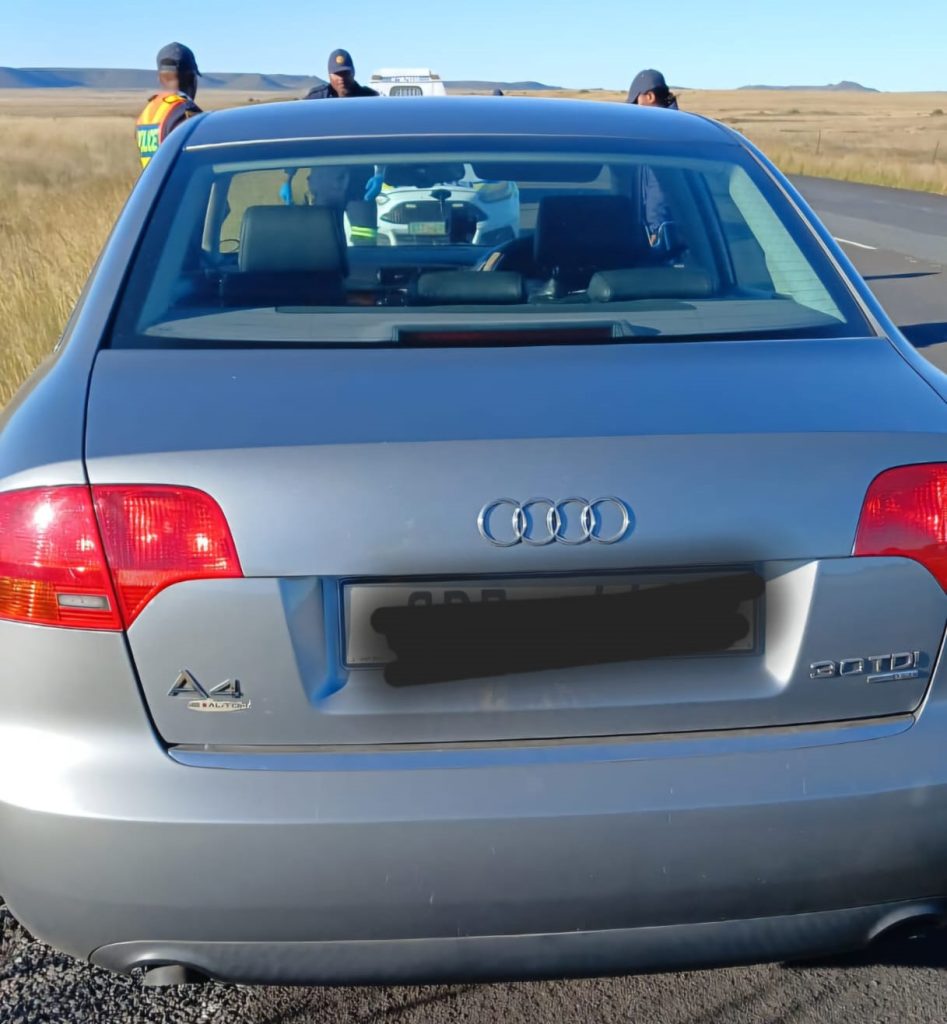 The Audi that was seized with the stolen Mercedes-Benz.