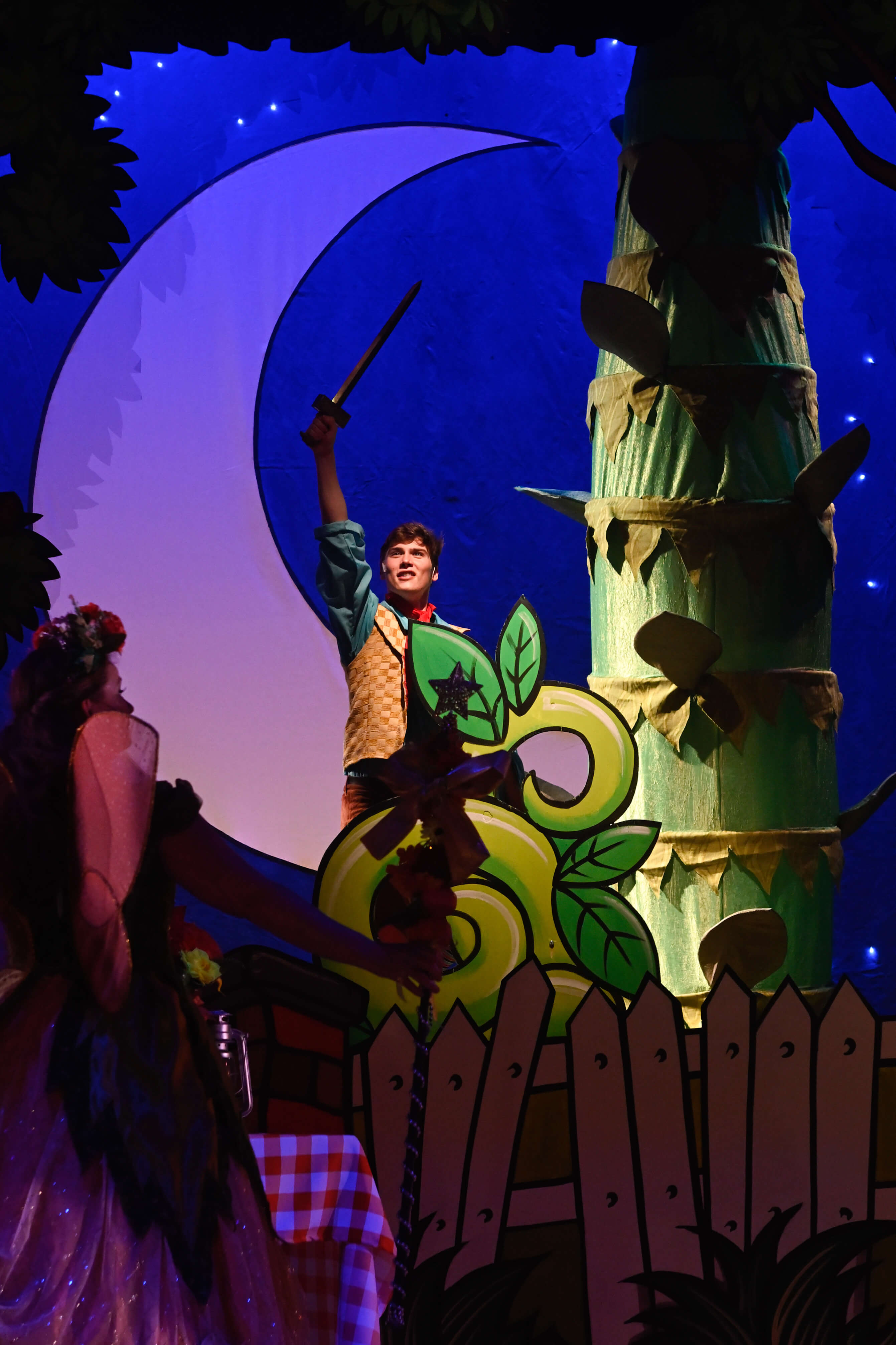 William Young in the lead role as the plucky Jack, in KickstArt Theatre’s magical pantomime Jack and the Beanstalk. Photo: Val Adamson