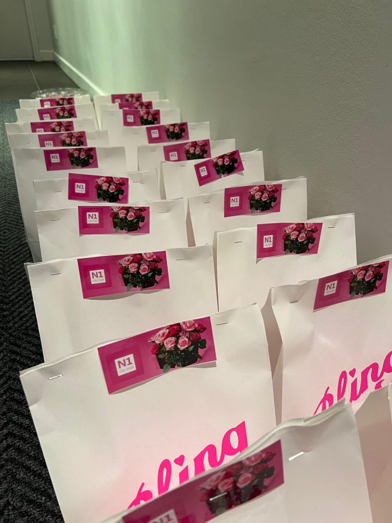 The gift bags consisted of all your essential toiletries.