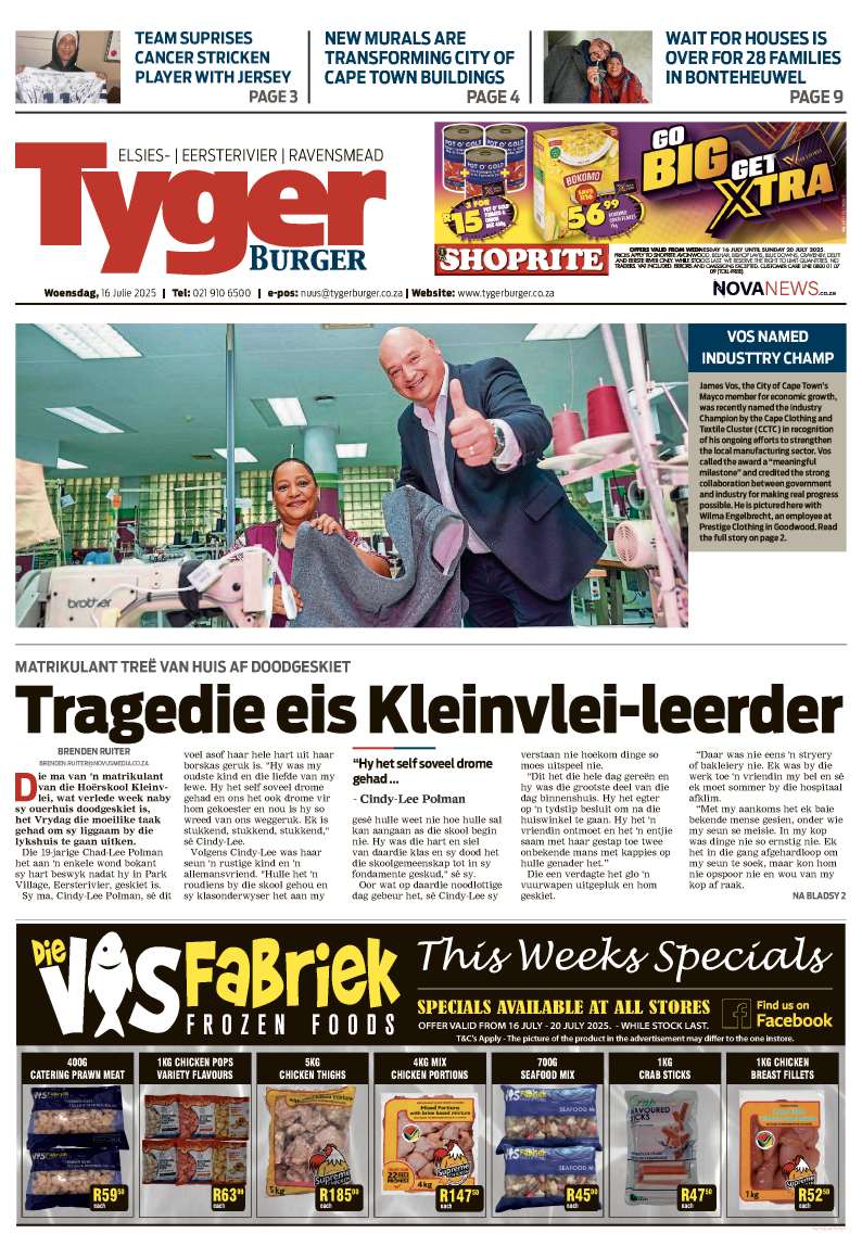 TygerBurger Elsies | Eersterivier | Ravensmead| E-Edition 16 July 2025