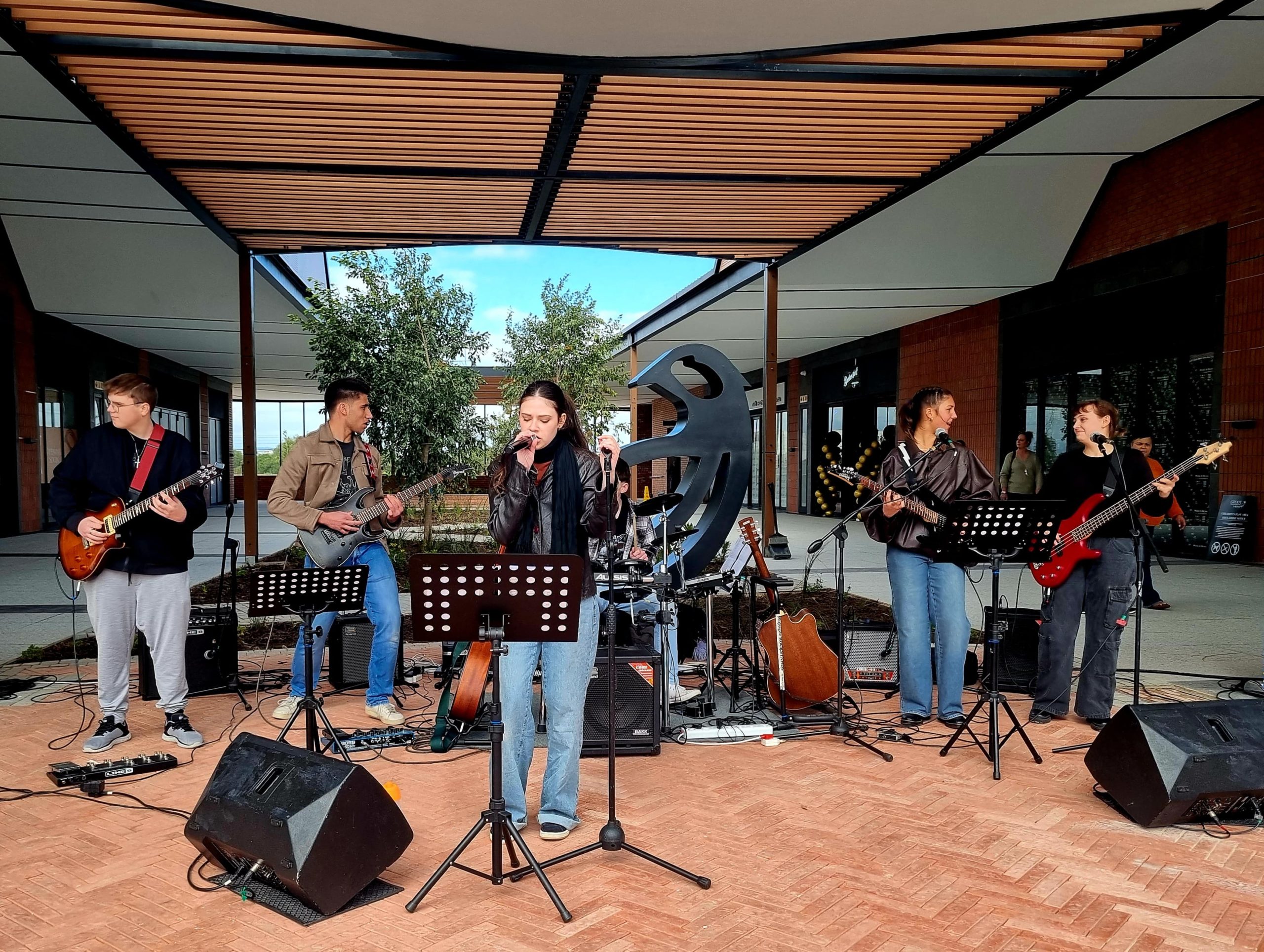 The band of Curro Durbanville High School performed at the opening.