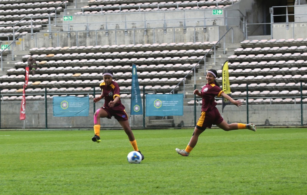 WP Media, publishers of TygerBurger, People's Post and City Vision sponsored Rygate Invitational Ladies kit. They locked horns with Mitchells Plain LFA ladies. The two sides played a 1-1 stalemate. Photo: Cecilia Hume.