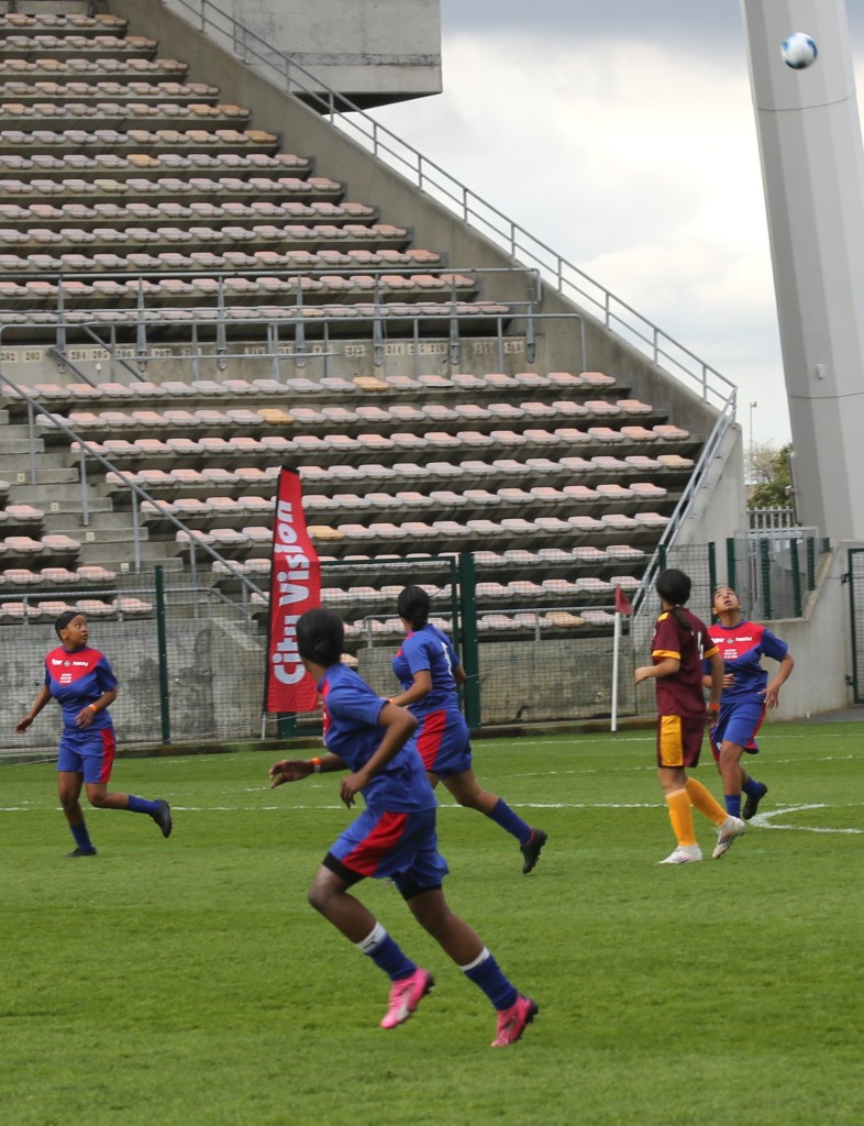 WP Media, publishers of TygerBurger, People's Post and City Vision sponsored Rygate Invitational Ladies kit. They locked horns with Mitchells Plain LFA ladies. The two sides played a 1-1 stalemate. Photo: Cecilia Hume.
