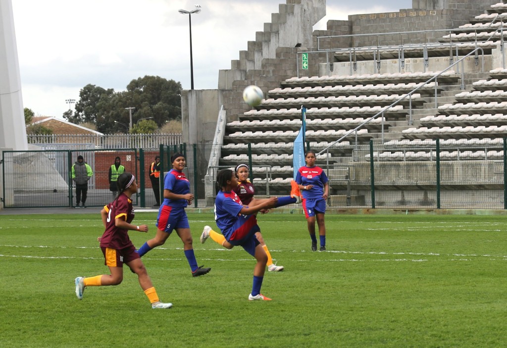 WP Media, publishers of TygerBurger, People's Post and City Vision sponsored Rygate Invitational Ladies kit. They locked horns with Mitchells Plain LFA ladies. The two sides played a 1-1 stalemate. Photo: Cecilia Hume.