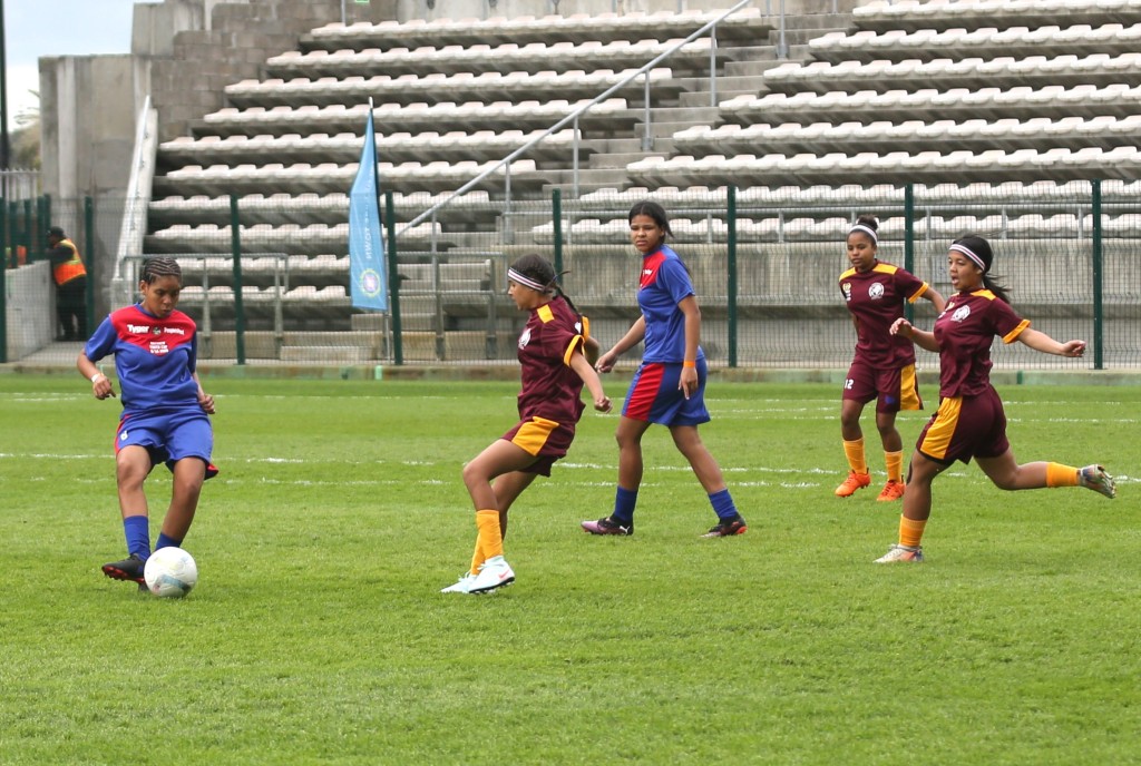 WP Media, publishers of TygerBurger, People's Post and City Vision sponsored Rygate Invitational Ladies kit. They locked horns with Mitchells Plain LFA ladies. The two sides played a 1-1 stalemate. Photo: Cecilia Hume.