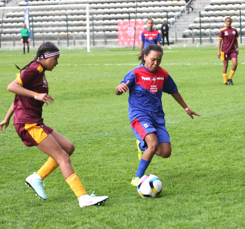 WP Media, publishers of TygerBurger, People's Post and City Vision sponsored Rygate Invitational Ladies kit. They locked horns with Mitchells Plain LFA ladies. The two sides played a 1-1 stalemate. Photo: Cecilia Hume.