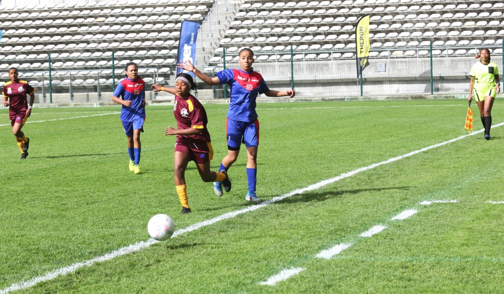 WP Media, publishers of TygerBurger, People's Post and City Vision sponsored Rygate Invitational Ladies kit. They locked horns with Mitchells Plain LFA ladies. The two sides played a 1-1 stalemate. Photo: Cecilia Hume.