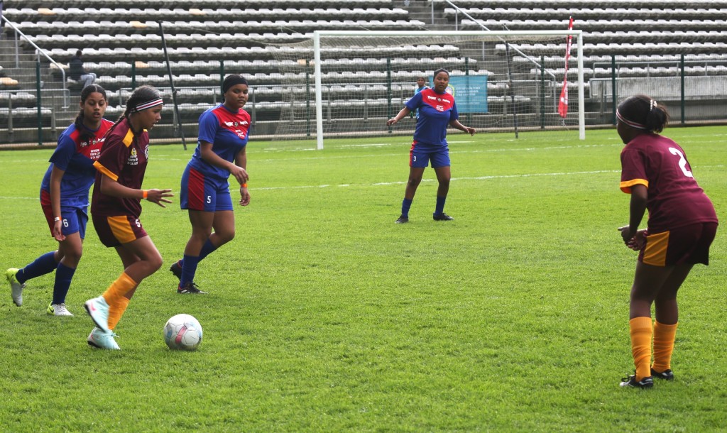 WP Media, publishers of TygerBurger, People's Post and City Vision sponsored Rygate Invitational Ladies kit. They locked horns with Mitchells Plain LFA ladies. The two sides played a 1-1 stalemate. Photo: Cecilia Hume.