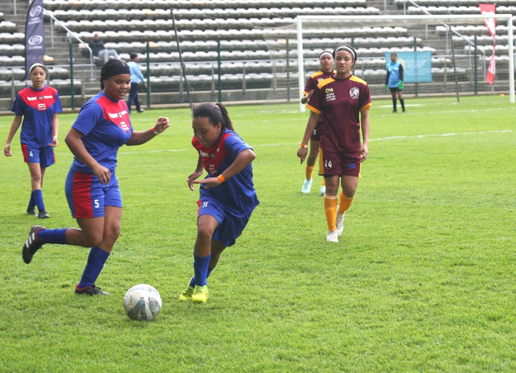 WP Media, publishers of TygerBurger, People's Post and City Vision sponsored Rygate Invitational Ladies kit. They locked horns with Mitchells Plain LFA ladies. The two sides played a 1-1 stalemate. Photo: Cecilia Hume.