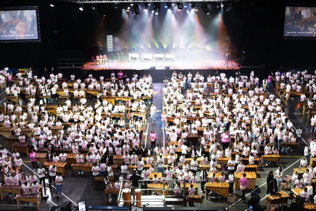 1178 Marimba players break world record in showdown at GrandWest Guinness World RecordsTM title attempt united schools, provinces and countries in a celebration of music, Ubuntu and national pride