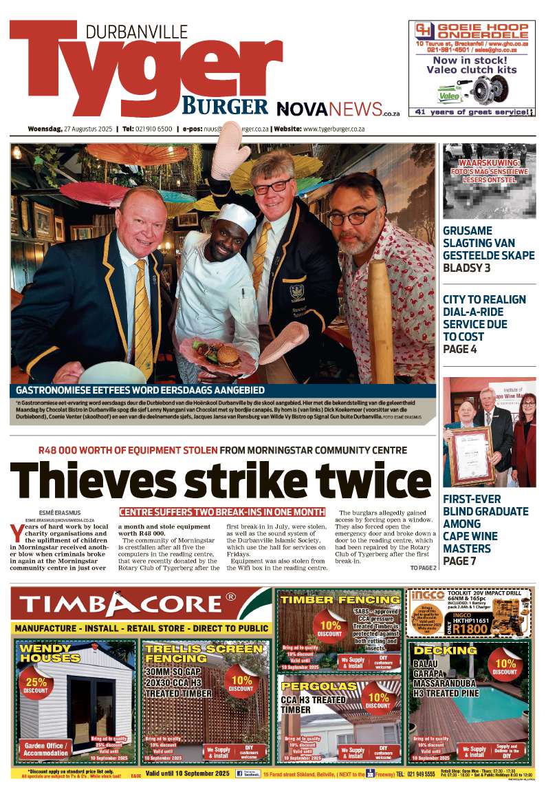 TygerBurger Durbanville E-Edition 27 Augustus 2025