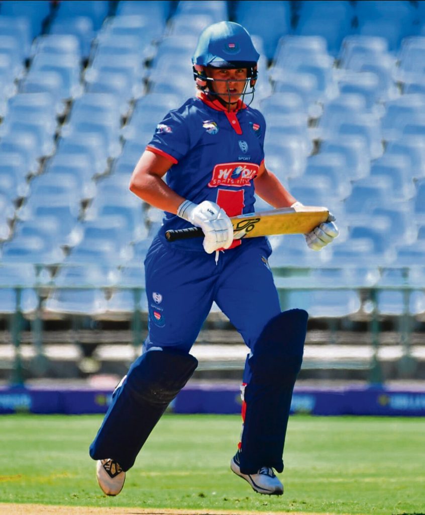 Kayla Reyneke in aksie vir die Westelike Povinsie in die plaaslike Pro20-reeks.