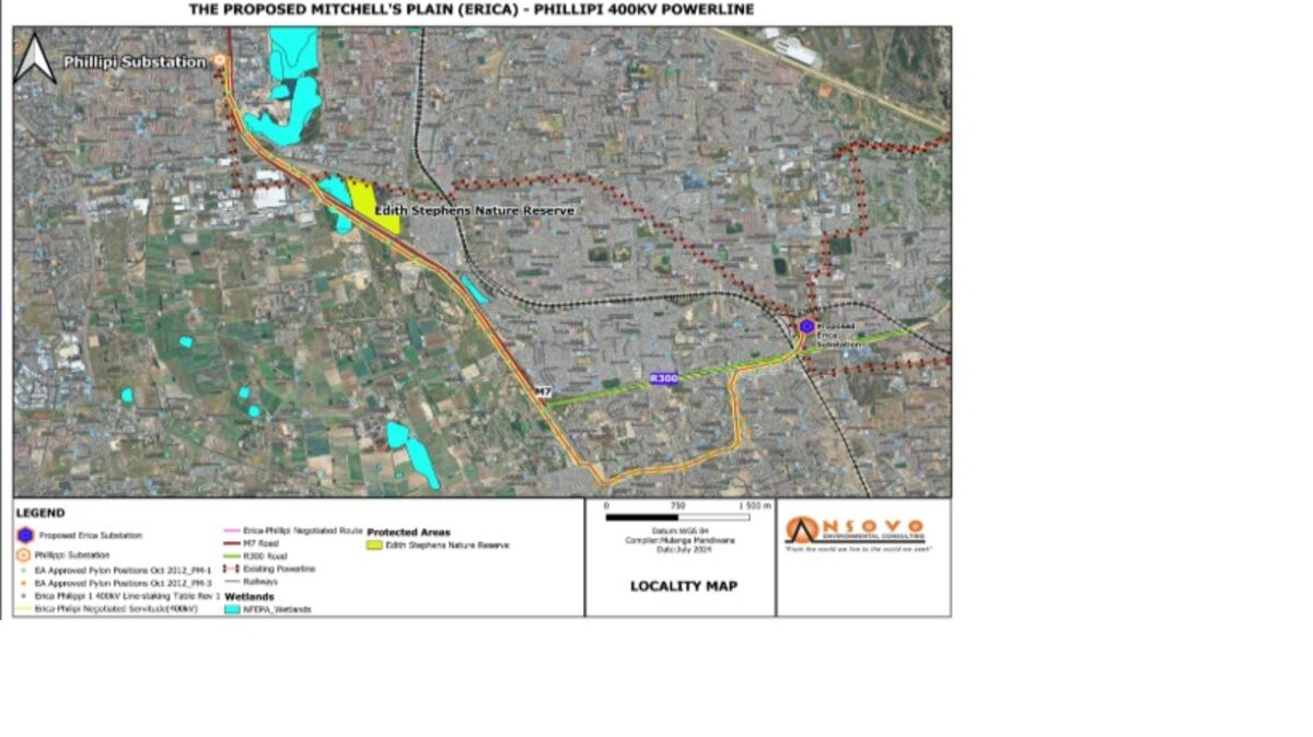 Residents challenge 400kV pylon plan in Mitchell’s Plain